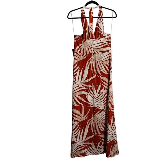 EXPRESS Halter Maxi Dress in Orange and White Size Small - Picture 11 of 15